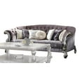 thumbnail image 2 of Acme Versailles Sofa w/7 Pillows in Velvet & Antique Platinum, 2 of 3