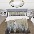 thumbnail image 2 of Designart "Dense Birch Tree Forest I" Tree Bedding Covert Set - Country Grey Landscapes Bed Set With 2 Shams, 2 of 6