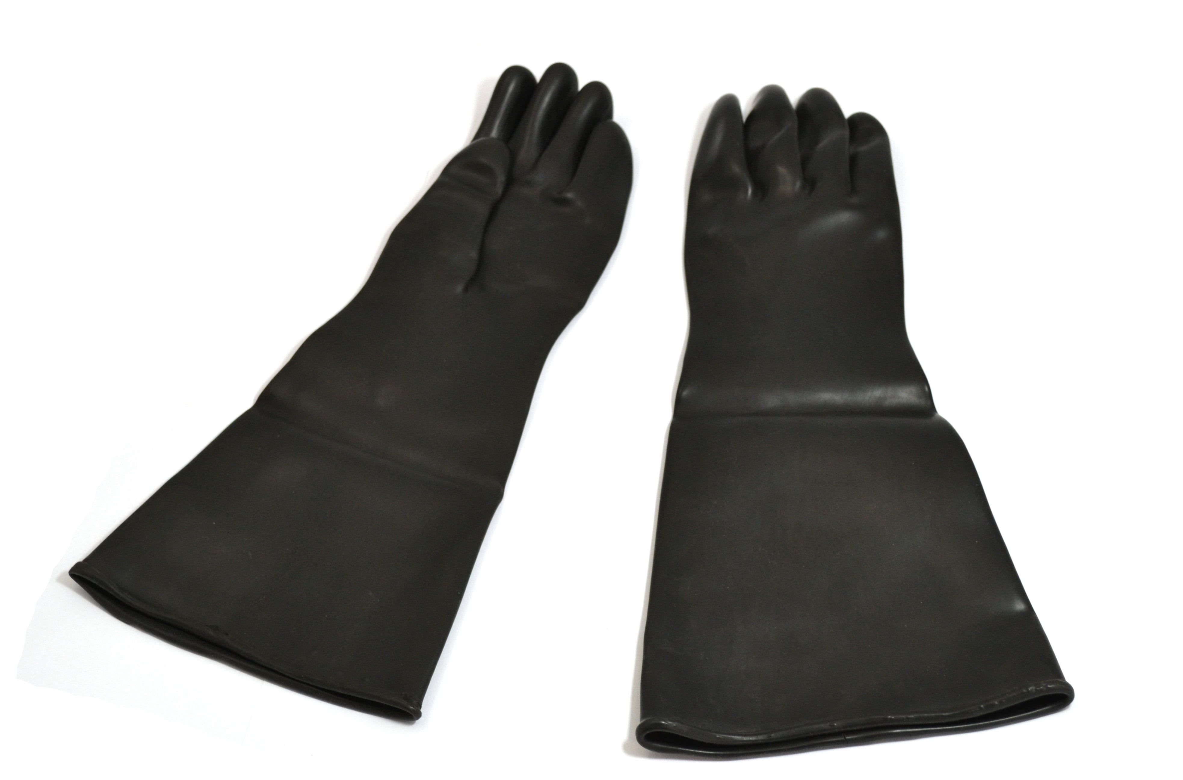 Eisco Labs Chemical Resistance Rubber Gloves, Chlorinated, Heavy Duty ...