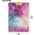 thumbnail image 3 of FMSHPON Colorful Galaxy Clipboard Hardboard Wood Nursing Clip Board and Pull for Standard A4 Letter 13x9 inches, 3 of 8