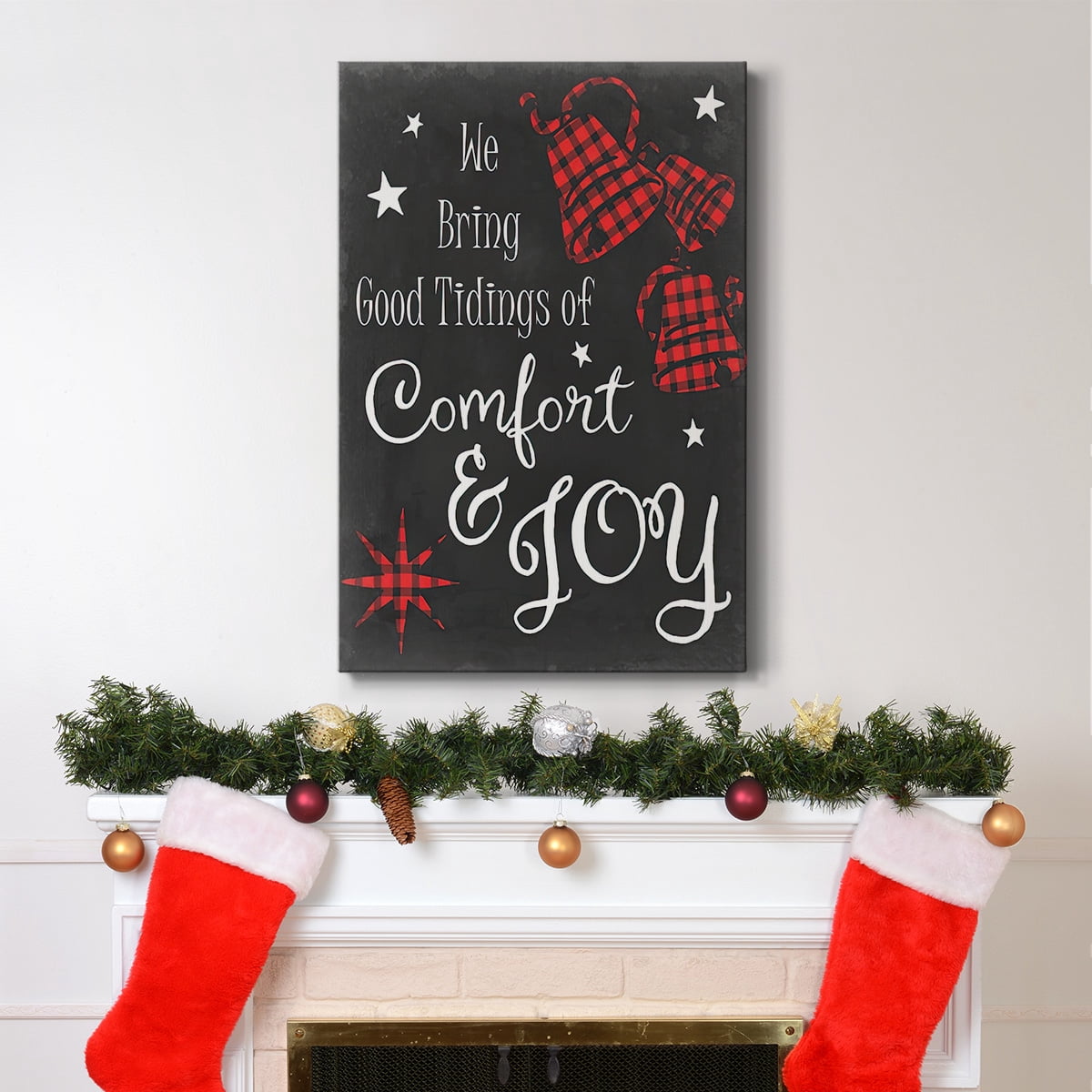 Comfort and Joy in Red- Gallery Wrapped Canvas