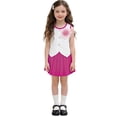 thumbnail image 6 of Owordtank Girls Summer 2 Piece Outfits Sleeveless Button Down Vest with A-Line Cute Pleated Mini Skirt for 2-8 Years, 6 of 8