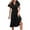 Black dresses for women 2023, variant on Wycnly Formal Dresses for Women Empire Waist Beach Lightweight Chiffon Jacquard Sun Dress V-Neck Short Sleeve Solid Summer Midi Dresses Black M Clothes