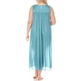 thumbnail image 2 of Ezi Satin Silk Nightgown For Women - Soft & Breathable Womens Sleepwear- Sexy Short Sleeves Womens Sleepwear, M - Plus Size,3X,Jewel Blue, 2 of 9