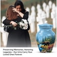 thumbnail image 4 of Bear Little Urn For Human Ashes For Mother And Father, Blue Mini Urn For Ashes Adult Male Dad, Memorial Urns For Keepsakes, Cremation Urns For Adult Men And Woman, 1 Large & Set Of 4 Mini 10&3 Inch, 4 of 7