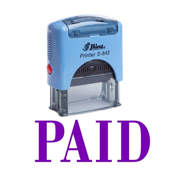 PAID Self Inking Rubber Stamp Office Stationary Custom Shiny Stamp