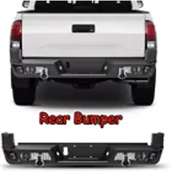 Full Width Rear Bumper Compitable with 2016-2023 TOYOTA TACOMA w/set of 4" pod lights