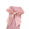 thumbnail image 3 of Faithtur Girl Ribbed Socks Pair, Toddler Elastic Cuff Solid Color Bow Decor Middle Length Baby Stockings, 3 of 6