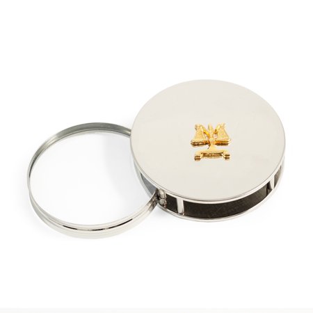 "Legal", Chrome Plated Paperweight & Fold Out Magnifier with 3X Magnification.