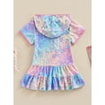 thumbnail image 3 of Springcmy Kids Little Girl Swim Cover Up Dress Toddler Towel Terry Swimsuit Wraps Zip Up Bathing Suit Robe Pool Beach Coverup Leopard Pink 7-8 Years, 3 of 7