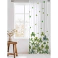 thumbnail image 3 of Sheer Curtains 108 Inches Long, St. Patrick's Day Semi Sheer Curtains Light Filtering Window Treatment, Lucky Shamrock Spring Botanical Privacy Voile Drapes for Living Room Bedroom 52x108 Inch, 3 of 7