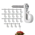 thumbnail image 3 of Q Hanger Hooks, Outdoor Wall Hanger Christmas Lights Hook, Reusable Screw in Christmas Light Hooks Indoor Outdoor Light Hooks Clips for Outdoor Wire and Fairy Lights, 3 of 8