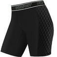 thumbnail image 1 of Youper Women's Classic Softball Sliding Shorts, Compression Padded Slider Shorts (Black, Small), 1 of 4