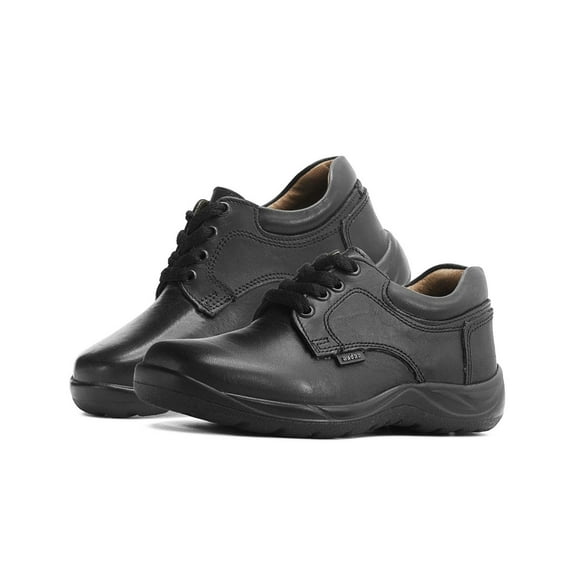 Zapato Escolar Negro Piel Niño Audaz 18