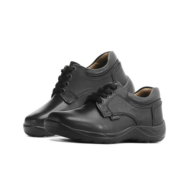 Zapato Escolar Negro Piel Niño Audaz 18