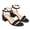 Jet Black, variant on Womens Gemma Strappy Low Block Heel Sandals
