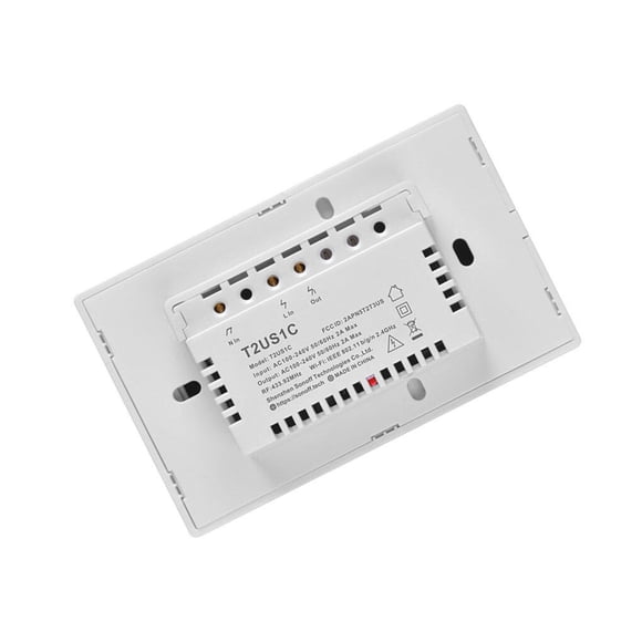 Injueey Interruptor de Panel de EE. UU., interruptor de luz de pared táctil WiFi inteligente, aplicación de teléfono para PC, temporizador Electrónica