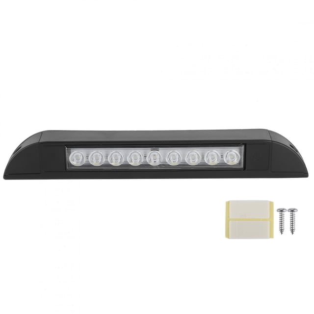 Tira de luces LED para interior de coche, 9 luces LED, impermeable, 4,5 W, con interruptor de encendido y apagado.