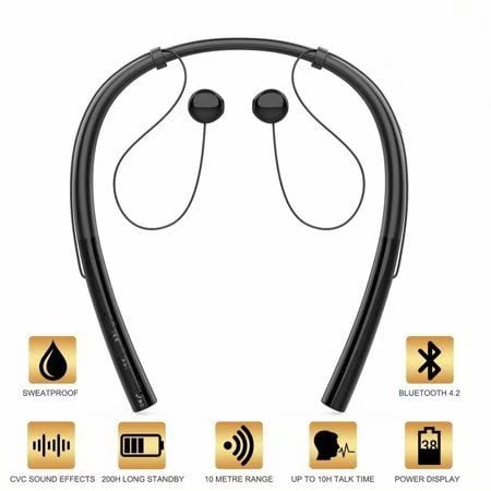 Christmas Sales! Bluetooth Headphones, Cyber Monday Wireless Sport Earphones,Noise Cancelling Headset for Workout, Running, Gym, 8 Hours Play