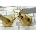 thumbnail image 4 of Kingston Brass KS8057BEX Essex Two-Handle 3-Hole Wall Mount Roman Tub Faucet in Brushed Brass, 4 of 7