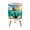 Color 3, variant on Small Trash Can with Lid Surfers Paradise Palm Trees Surfboards Sandy Beach Coastal 1.8 Gallon Dog Proof Trash Can Round Garbage Can Waste Bin Wastebasket for Bathroom Bedroom Living Room