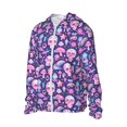 thumbnail image 2 of KLL mushroom rainbow color Skull Print Men's Women’s UPF 50+ Sun Protection Outdoor Hoodie Jacket Long Sleeve Fishing Hiking Performance Shirt-3X-Large, 2 of 6