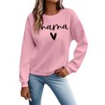 thumbnail image 2 of Women's Sweatshirts 2025 Mama Sweatshirt Long Sleeve Crewneck Drop Shoulder Pullover Tops Sweatshirt for Women, 2 of 5