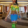thumbnail image 4 of Rio Carnival Poster Frame Brazil Carnaval Mask Show Parade Half Dleeve Split Dress Elegant gown, 4 of 6