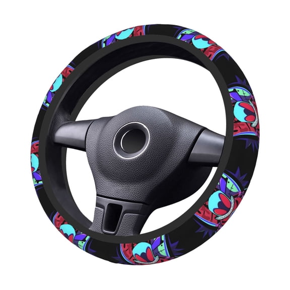 Invasor-Zim Steering Wheel Cover Elastic Stretch Breathable Vehicle Steering Wheel Protector Car Interior Accessories
