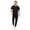 Black, variant on Men Scrubs Set - Stretch V-Neck Scrub Top with 7-Pocket Pants, Anti-Wrinkle, Yoga Waistband Workwear Scrubs for Men