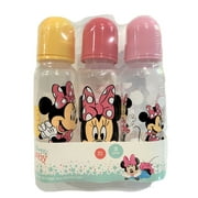 BABY BOTTLE SET 3 - GIRLS - DISNEY MINNIE MOUSE YELLOW PINK - 9 oz BPA FREE