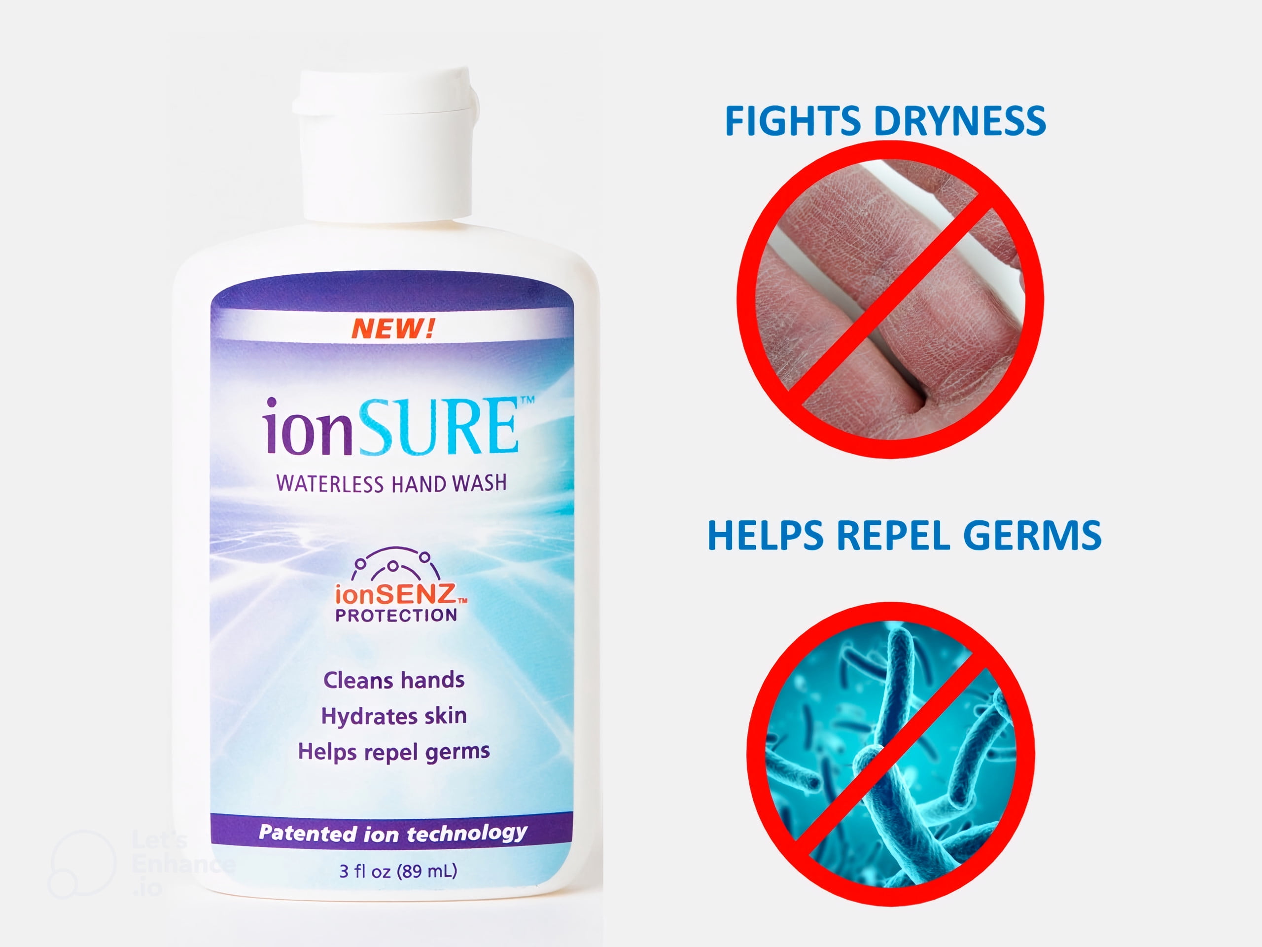 ionSURE Moisturizing Hand Wash, Helps Repel Germs and Softens Hands 3oz Bottle