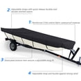 thumbnail image 2 of LABLT 210D Marine Grade Boat Cover- Water Proof Heavy Duty Trailerable Replacement for Jon Boat, 2 of 5