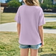 thumbnail image 3 of Hiiyo Big Girls Short Sleeve Crewneck T-Shirt Flower Print Loose T Shirt, Sizes 3-12, 3 of 7