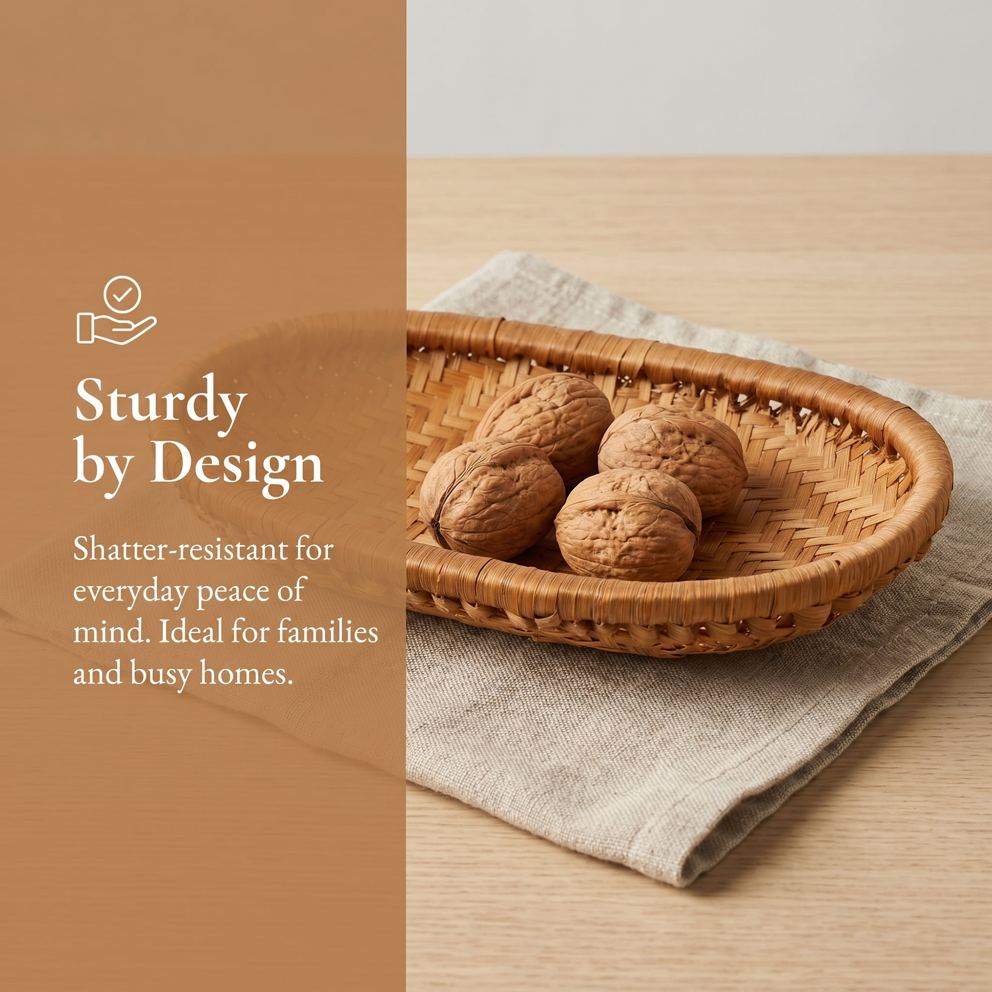 Unique Bargains Rattan Serving Tray Woven Rectangular Bamboo Basket Brown 9.8*6.3*1.6inch