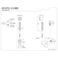thumbnail image 2 of Kingston Brass KX1078BD Vintage Hand Shower Kit, Brushed Nickel, 2 of 4