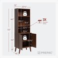 thumbnail image 2 of Prepac Milo Mid-Century Modern 2-Door Bookcase with Adjustable Shelves, White, 2 of 9