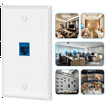 12X Cat6 Wall Plate Outlet 1 Port RJ45 Network Female to