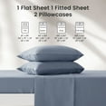 thumbnail image 5 of Sonive Bed Sheet Sets,Ultra Soft Breathable Luxury 3 Piece, (Flint Stone Blue, Twin-XL), 5 of 9