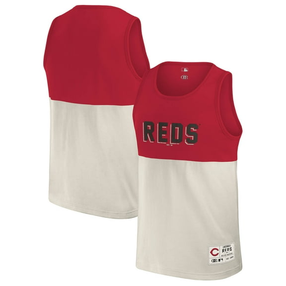 Men's Darius Rucker Collection by Fanatics Red Cincinnati Reds Colorblock Tank Top