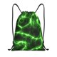 thumbnail image 1 of Fotbe Green Lightning Bolsa Mochila con Cordón Estampada, Bolsa de Gimnasio Deportiva, Bolsa Cinch, Bolsa con Cordón para Hombres y Mujeres-Medium, 1 of 6