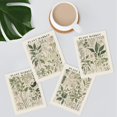 thumbnail image 4 of PixonSign Adhesive Wall Art Green Leaves Variety Posters, Set of 4 Nature Wilderness Renaissance Botanical Illustrations Wall Decor, Floral Canvas Prints for Home Decor - 12"x16", 4 of 5
