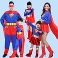 thumbnail image 3 of Comercio Exterior Spot Halloween Superman Disfraz Niños Adulto Padre E Hijo Cosplay Capa Traje, 3 of 4