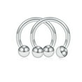 thumbnail image 1 of WREESH Nose Ring Hoop Magnetic Horseshoe Rings Stainless Steel Faux Septum Rings, 1 of 1