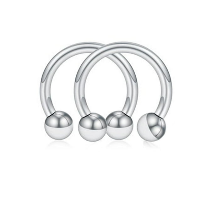 WREESH Nose Ring Hoop Magnetic Horseshoe Rings Stainless Steel Faux Septum Rings