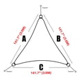 thumbnail image 5 of 12' x 12' x 12' Triangle Waterproof Sun Shade Sail Outdoor Canopy Cover UV Block for Backyard Porch Pergola Deck Garden Patio with Free Rope, 5 of 8