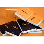 Rhodia Top-Stapled Notepad - Black, Ruled, 4-3/8 x 6-3/8