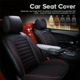 thumbnail image 3 of Car Seat Covers Full Set Waterproof Faux Leather Car Seat Protector, Front Rear Seat Protector Black Seat Covers, Luxury Vehicle Seat Cushion Protector Full Set Interior Accessories, 3 of 11