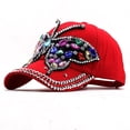 thumbnail image 1 of Baseball cap sun hat with diamonds hat ladies hat, 1 of 5
