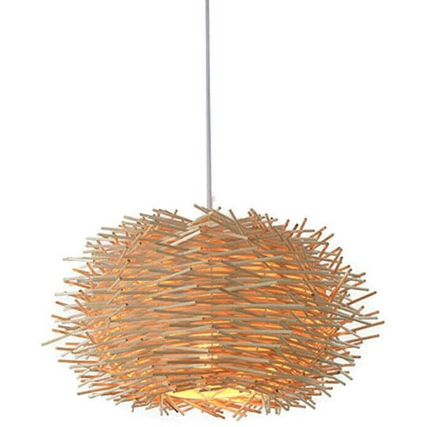 Tfcfl Vintage Handmade Rattan Weaving Chandelier Bird Nest Pendant Lamp Light 110v Com Tfcfl Vintage Handmade Rattan Weaving, Bird Nest Chandelier Nursery